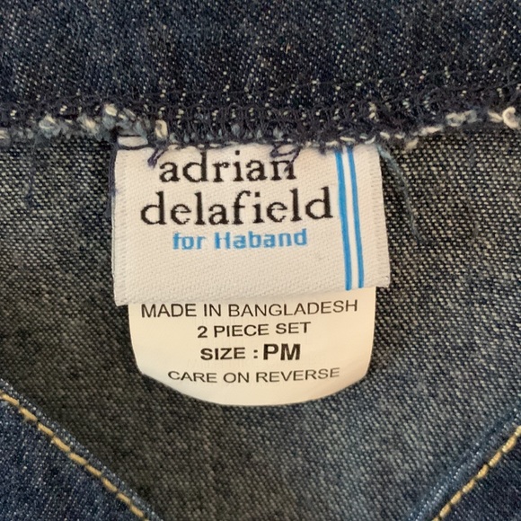 Vintage Adrian Delafield Denim Jacket Like New W/Embroidery Zip Ip Front - Picture 6 of 8